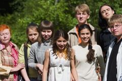 Наталья Папсуева (слева) и участники Летней музыкальной академии в Костомукше. Примерно 2007 год